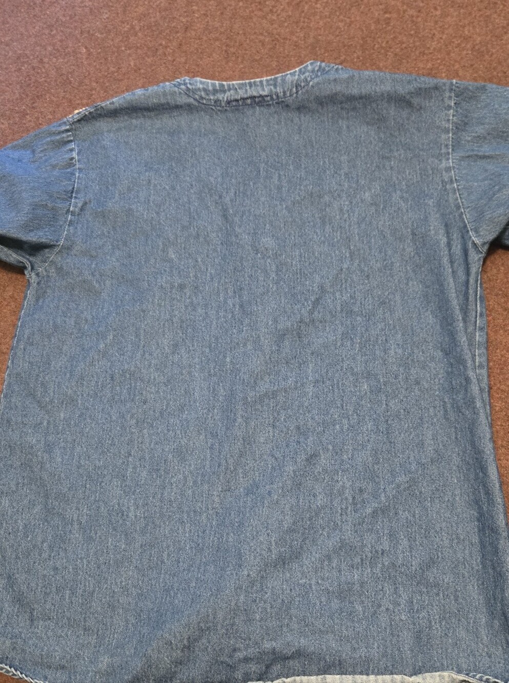 Le Fete 80s/90s Maximalist Western-style Cotton Denim Shirt With Animal Print XL - Picture 10 of 10